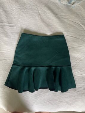 Aqua girls size M Dark Green Flounced Mini Skirt